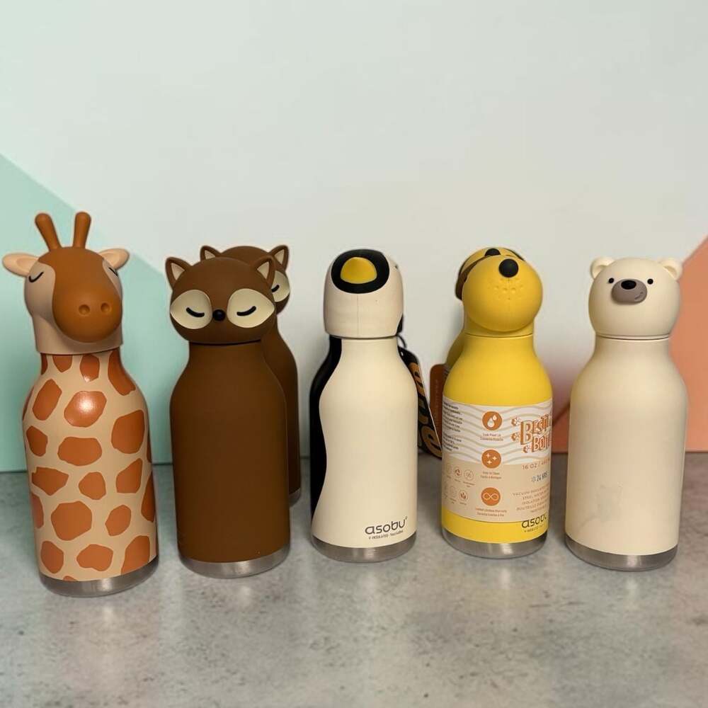 Asobu Bestie Animal Insulated Stainless Steel Water Bottle (16oz/460ml) -pick on